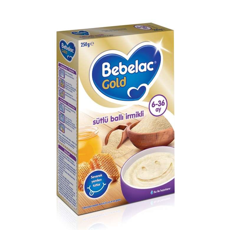 Bebelac Gold Sütlü Ballı İrmikli Tahıl Bazlı Kaşık Maması 250 G