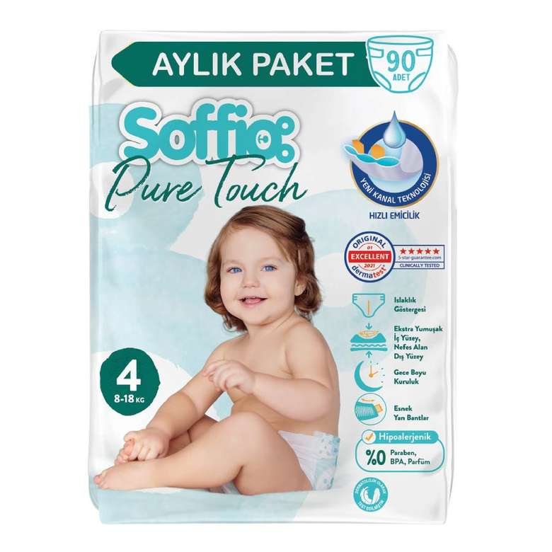 Soffio Pure Touch Çocuk Bezi Maxi No:4 90'lı
