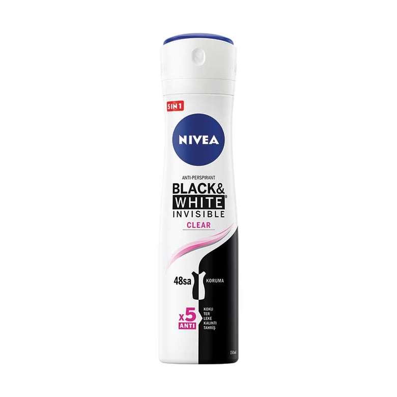Nivea Invisible Black And White Kadın Sprey Deodorant 150 ml