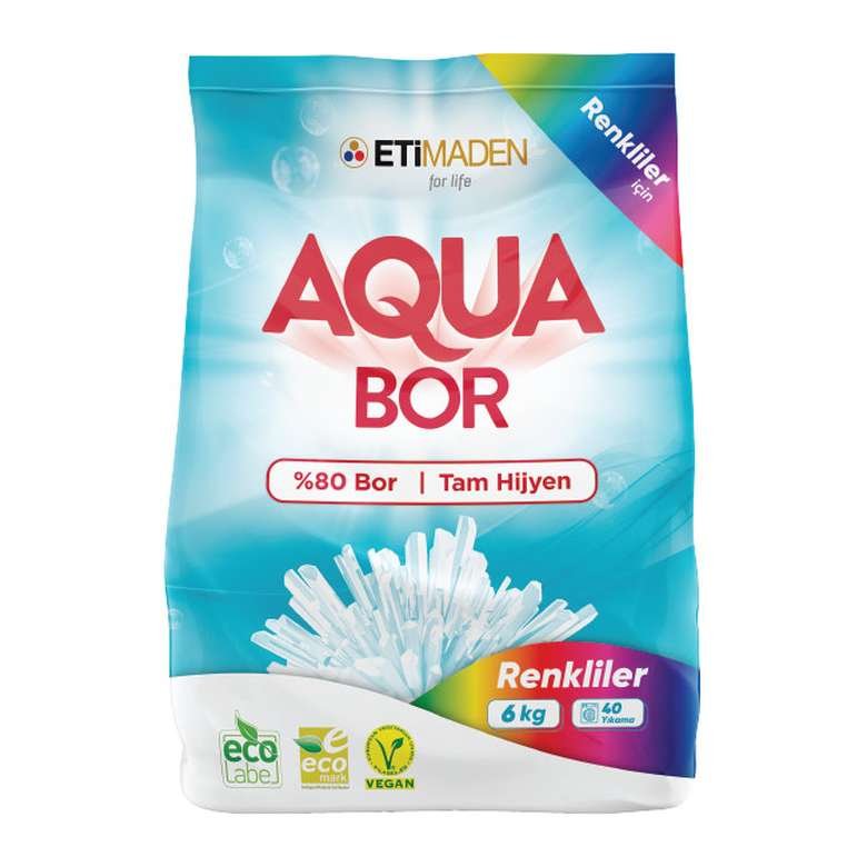 Aquabor Renkli İçin %80 Bor Toz Deterjan 6 Kg