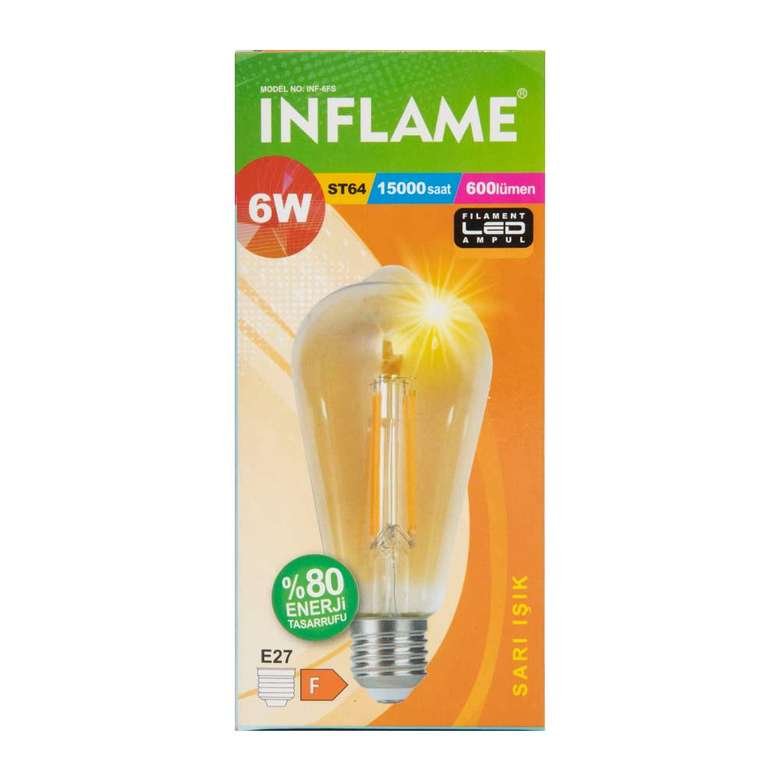 Inflame Filament Led Ampul 6w Inflame/st64