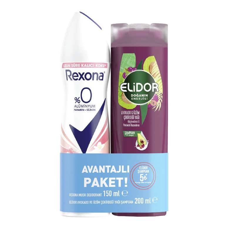 Rexona Deodorant 150 ml + Elidor Şampuan 200 ml