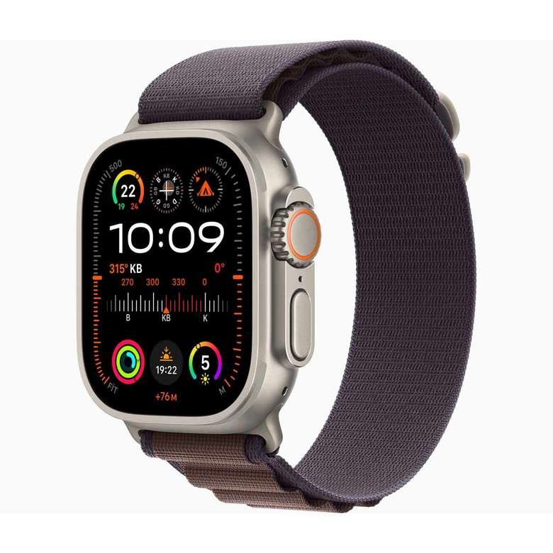 Apple Watch Ultra 2 MRET3TU/A GPS + Cellular 49 mm Titanyum Kasa Alpine Loop M İndigo