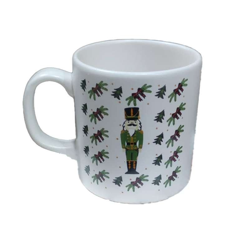 Keramika Desenli Kupa 345 ml Yeşil Kahve
