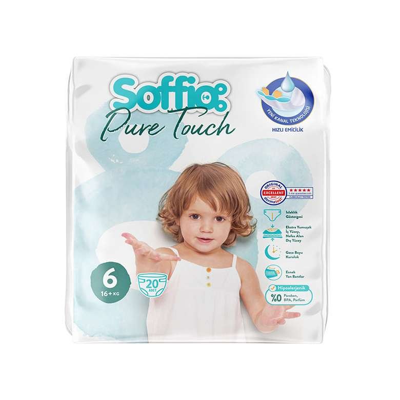 Soffio Pure Touch Bebek Bezi No:6 XL 20 Adet