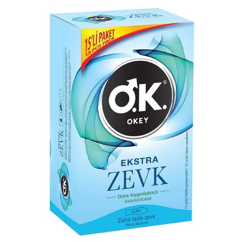 Okey Ekstra Zevk Prezervatif 15'li